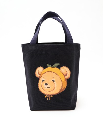 Mandarine Bear Mini Tote Bag - Navy