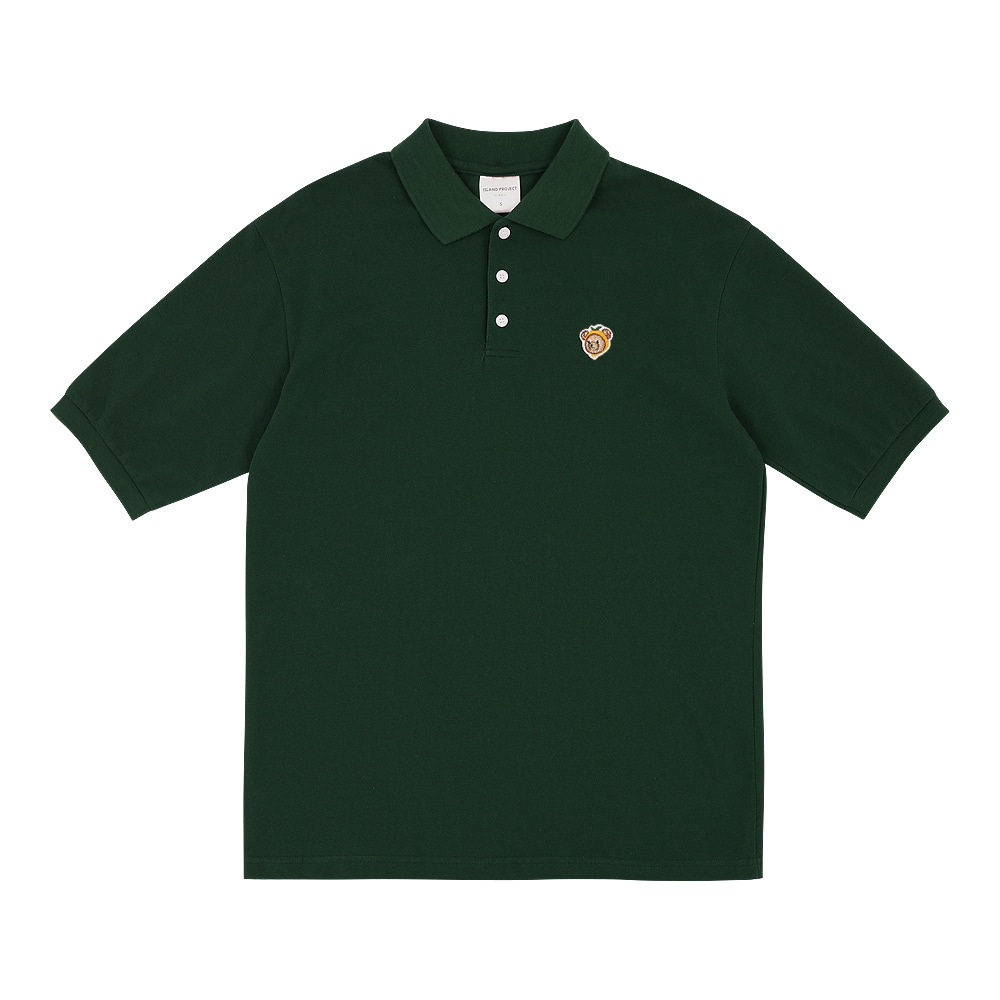Mandarine Bear Patch PK T-Shirt - Green