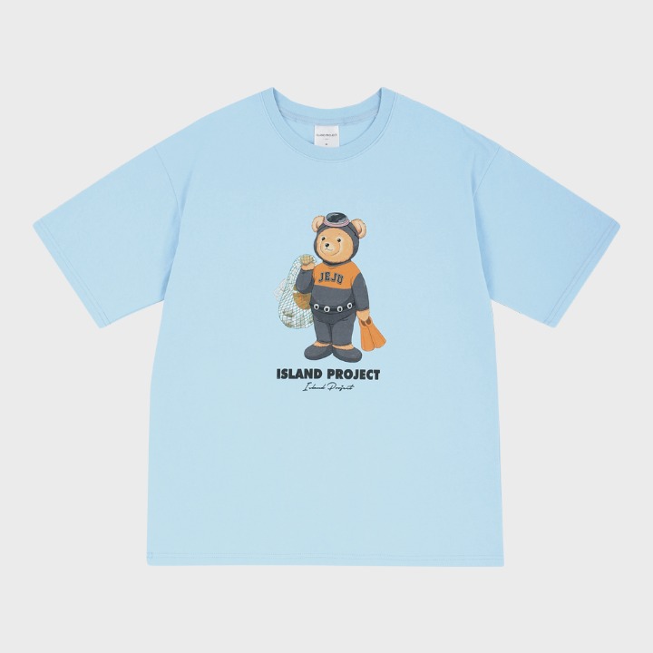 Diver Bear T-Shirt (ver.22) - Sky Blue