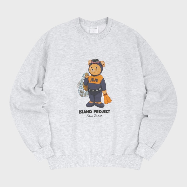 Diver Bear Sweatshirt - Ash