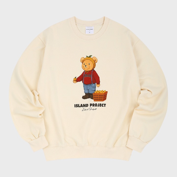 Mandarine Bear Sweatshirt (Ver.2) - Cream