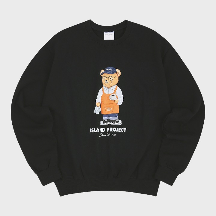 Barista Bear Sweatshirt - Black