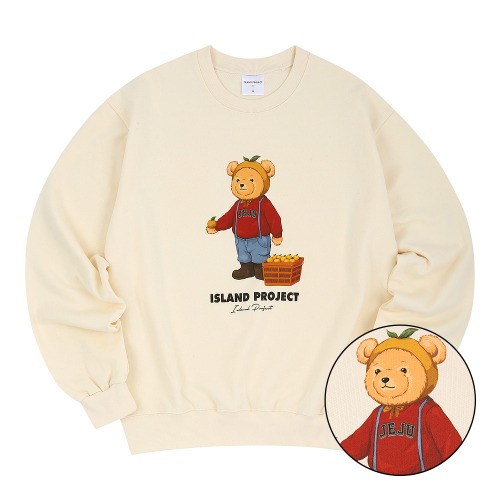 Mandarine Bear Sweatshirt (Ver.22) - Cream