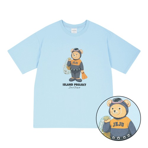 Diver Bear T-Shirt (ver.22) - Sky Blue