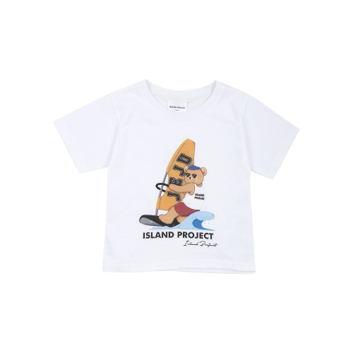 Wind Surfing Bear T-shirt - White (Baby)