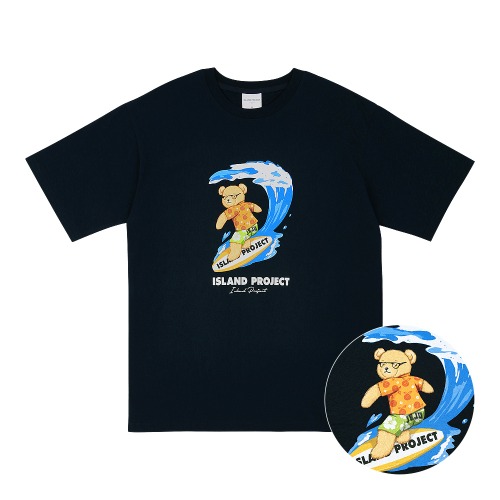 Surfing Bear T-Shirt - Navy