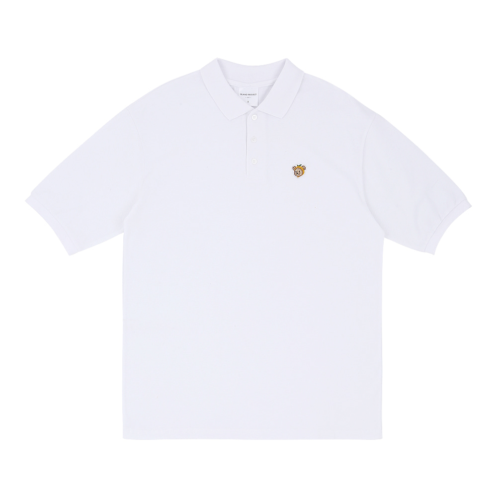 Mandarine Bear Patch PK T-Shirt - White
